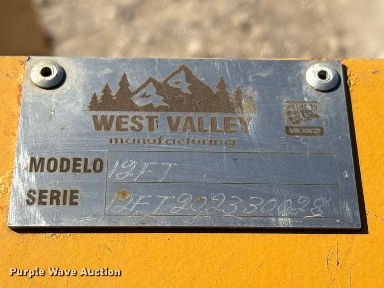 image for item EU7327 West Valley Mfg 12ft wheel loader snow pusher