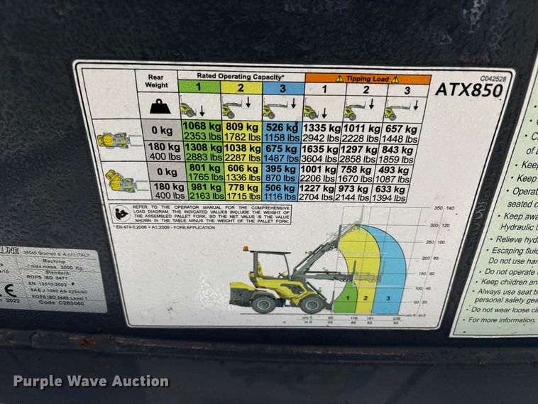 image for item EU8581 2022 Vermeer ATX850 compact wheel loader