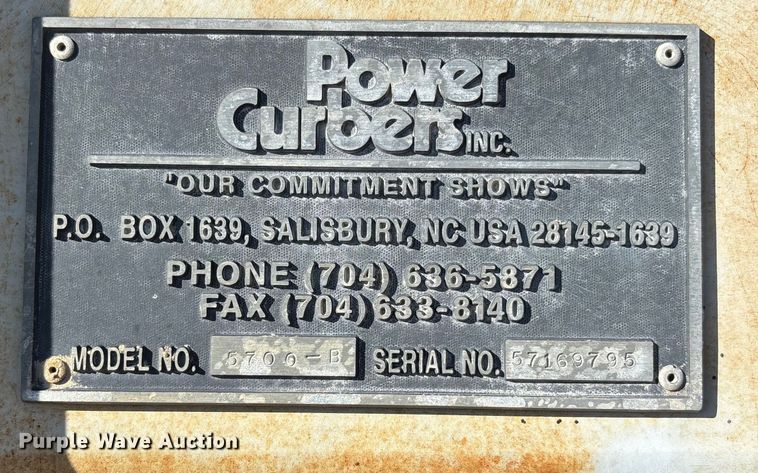 image for item EV3395 Power Curbers 5700-B curb machine