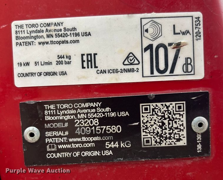 image for item FG1741 Toro STX-26 stump grinder