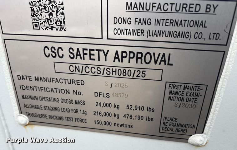 image for item FK1120 2025 Dong Fang SLY23-A15 shipping container