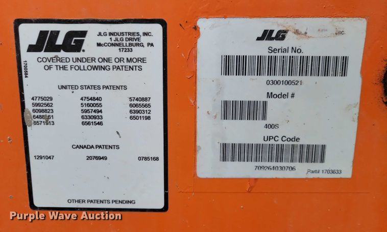 image for item NO9864 2007 JLG 400S boom lift