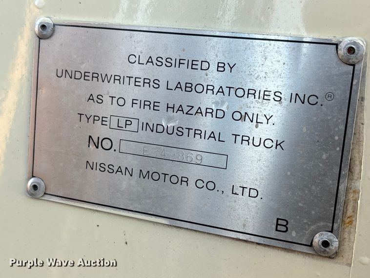 image for item OE9272 Nissan 50 forklift