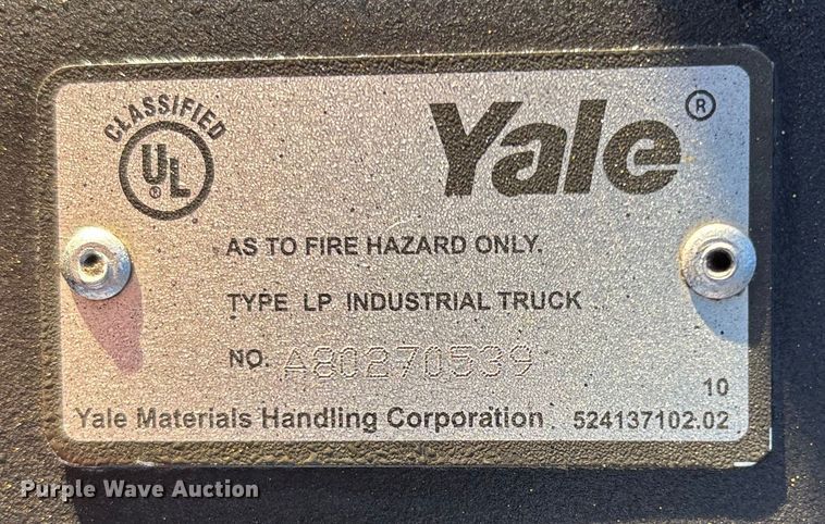 image for item OE9273 Yale Veracitor 40VX forklift