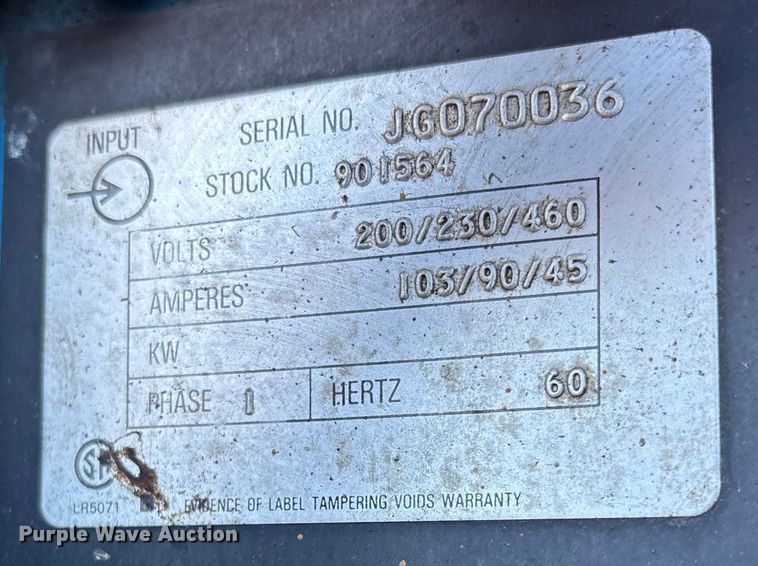 image for item OE9274 Miller Dialarc 250 welder