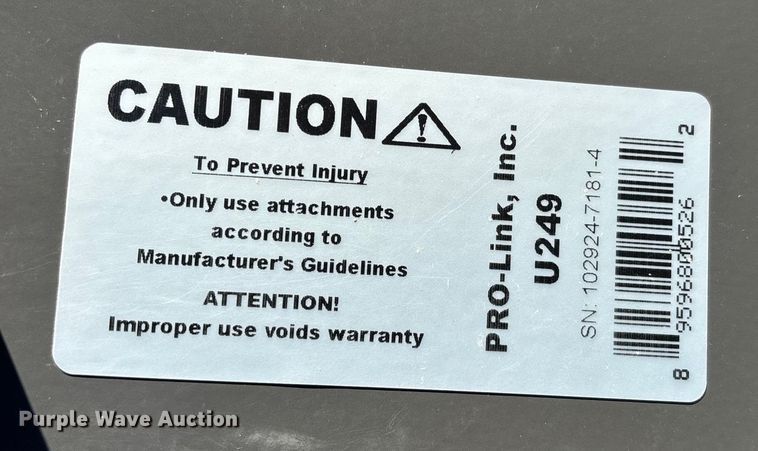 image for item OE9283 AGGO U249 skid steer bale spear