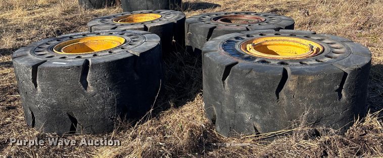 image for item OE9297 (4) 29.5x25 Brawler Solid Flex HPS tires and wheels