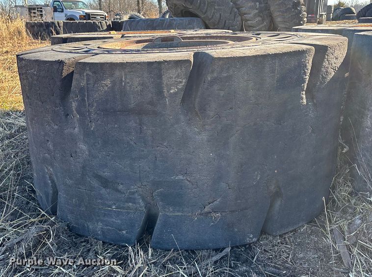 image for item OE9297 (4) 29.5x25 Brawler Solid Flex HPS tires and wheels