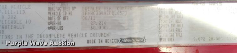 image for item YA1430 2012 Freightliner 114SD dump truck