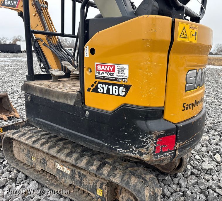image for item YA1835 2021 Sany SY16C mini excavator