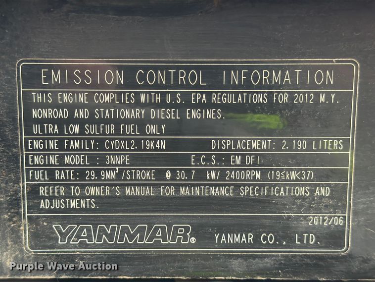 image for item YA1844 2012 Case CX50B mini excavator