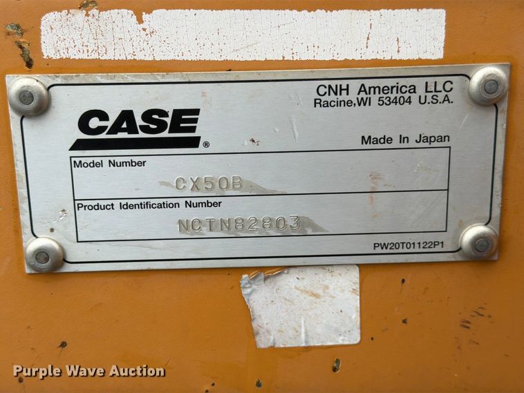 image for item YA1844 2012 Case CX50B mini excavator