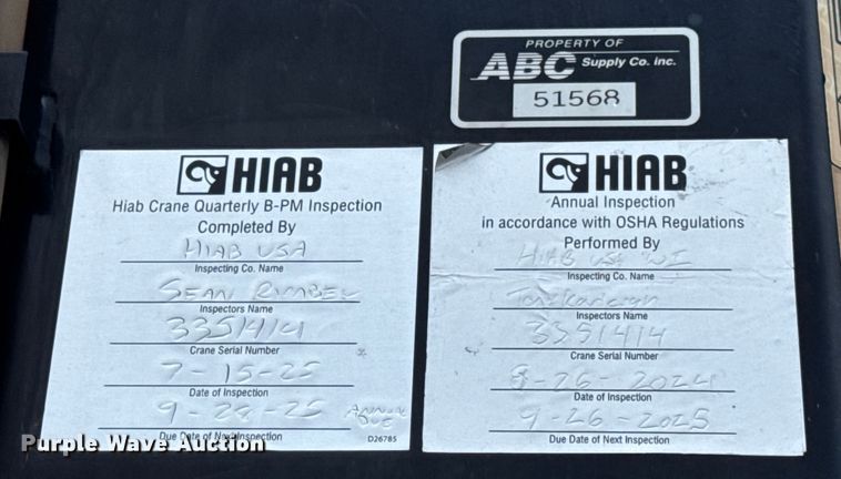 image for item YA1878 2017 Mack GU713 crane truck