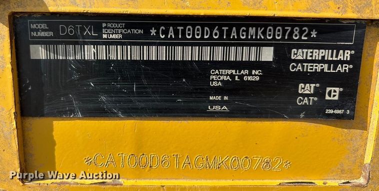 image for item YA1951 2012 Caterpillar D6T dozer