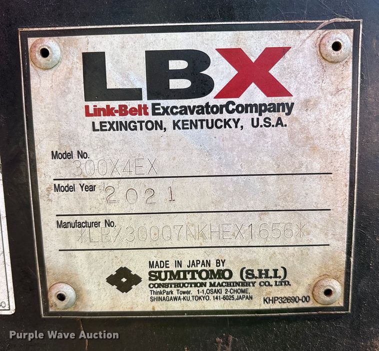 image for item YA2028 2021 Link-Belt 300X4EX excavator