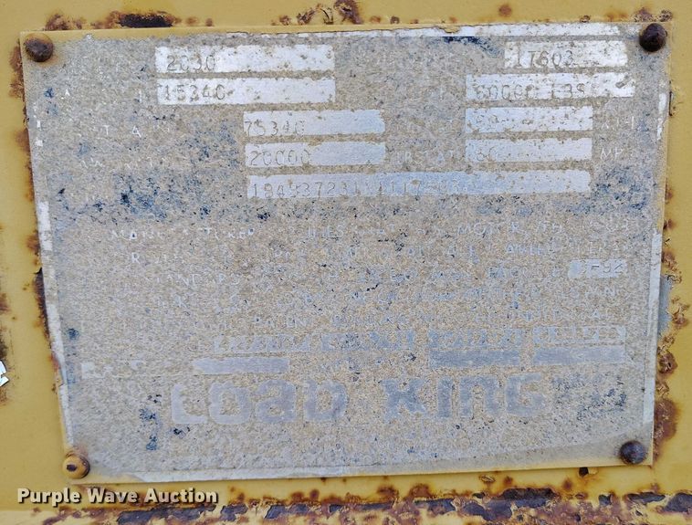 image for item DT0850 1992 Load King 2030 bottom dump trailer