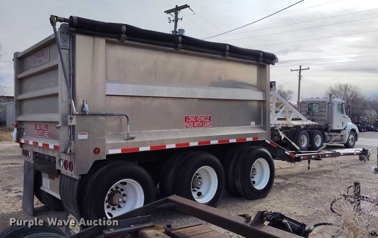 image for item DT0852 2015 Truck Equipment Service Co Cornhusker 800 end dump pup trailer