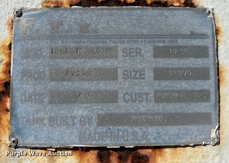 image for item DU0357 1994 FTI 12KAG-100BL 50IP fuel tank