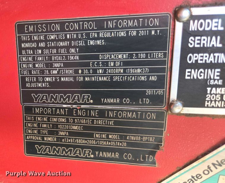 image for item DU2674 2011 Takeuchi TB153FR mini excavator