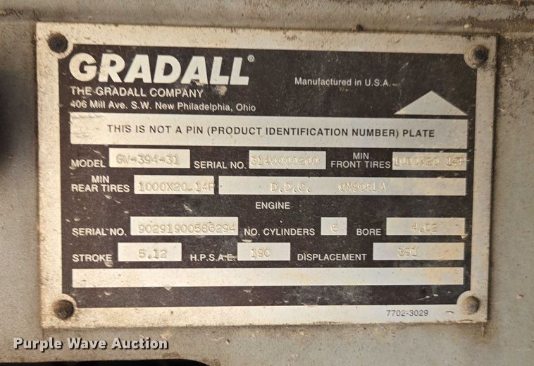 image for item DU2677 2003 Gradall XL3100 wheeled excavator