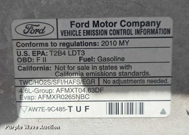 image for item DU2681 2010 Ford F150 Ext. Cab pickup truck