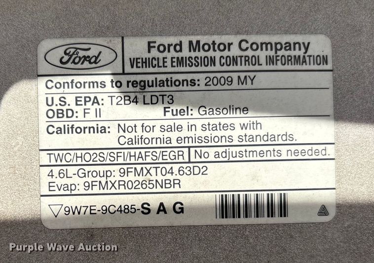 image for item DU2683 2009 Ford F150 Super Duty Ext. Cab pickup truck