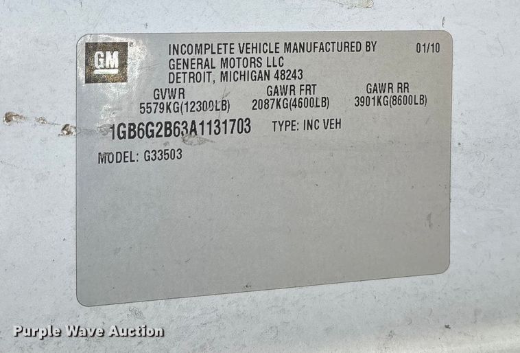 image for item DW7415 2010 Chevrolet Express 3500 ambulance