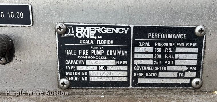 image for item DW7424 1988 Federal Motors pumper fire truck