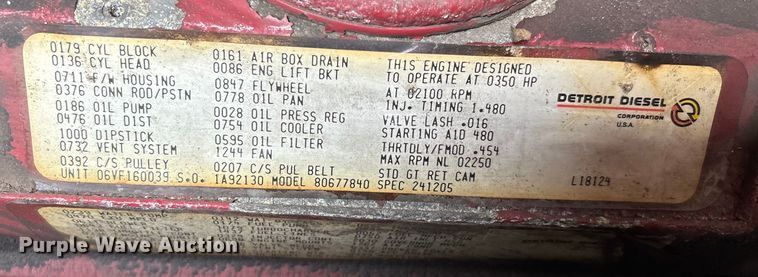 image for item DW7424 1988 Federal Motors pumper fire truck