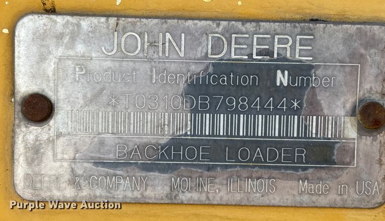 image for item DW7428 1994 John Deere 310D Turbo backhoe