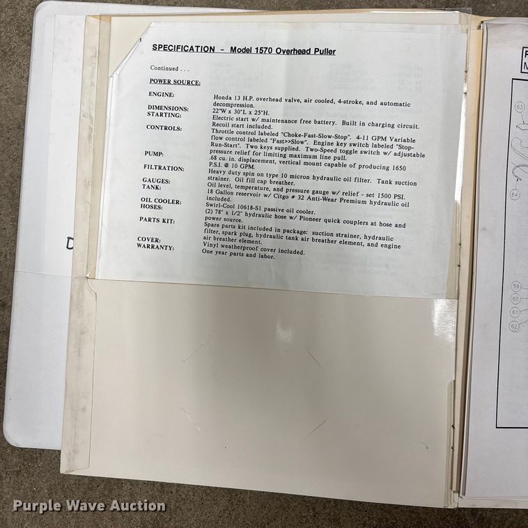 image for item DW7429 Sauber Manufacturing 1570 cable puller