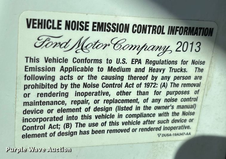 image for item DW7433 2013 Ford F450 XL Super Duty Crew Cab utility / service truck