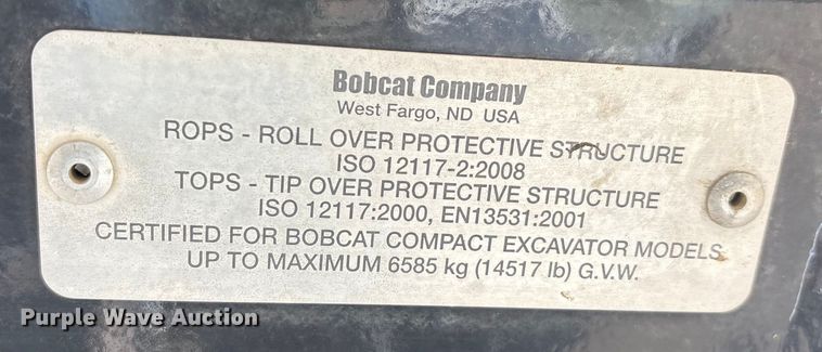 image for item DW7441 2014 Bobcat E35 mini excavator