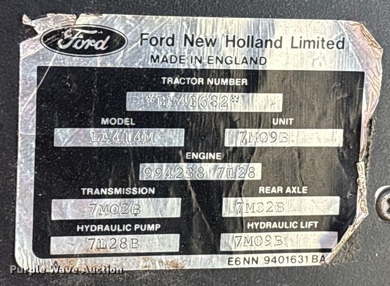 image for item DW7446 Ford 6610 tractor