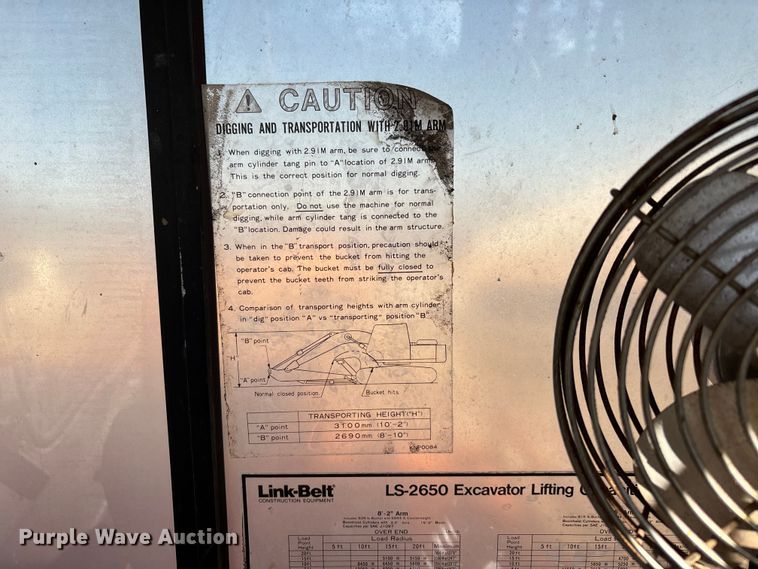 image for item DW7450 Link-Belt LS-2650C Series II excavator