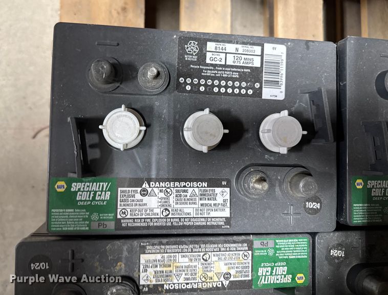 image for item EA2251 (4) Napa 8144 golf cart batteries