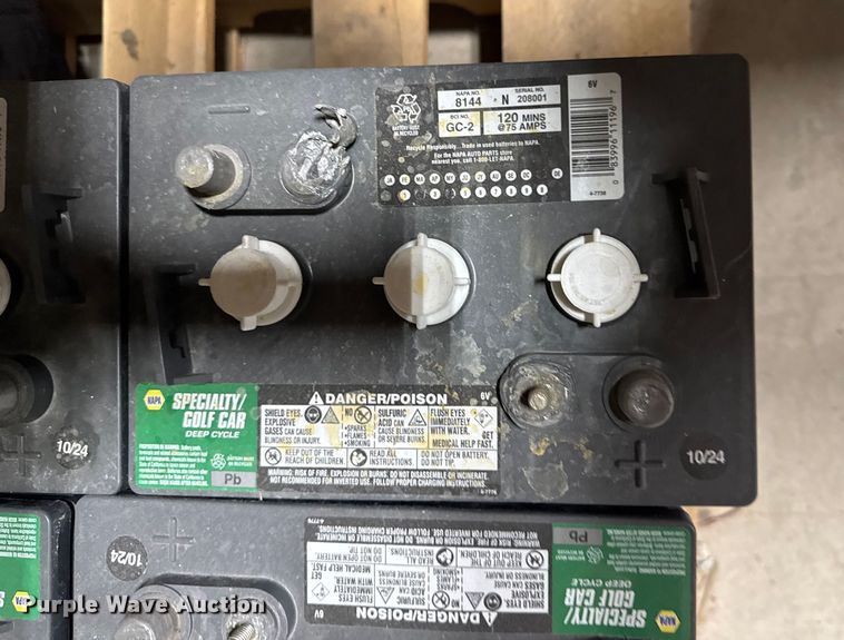 image for item EA2251 (4) Napa 8144 golf cart batteries
