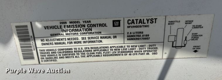 image for item EC8197 2006 Chevrolet Colorado Ext. Cab pickup truck