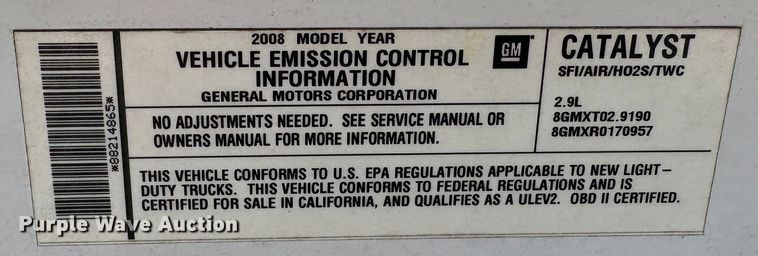 image for item EC8198 2008 Chevrolet Colorado Crew Cab pickup truck