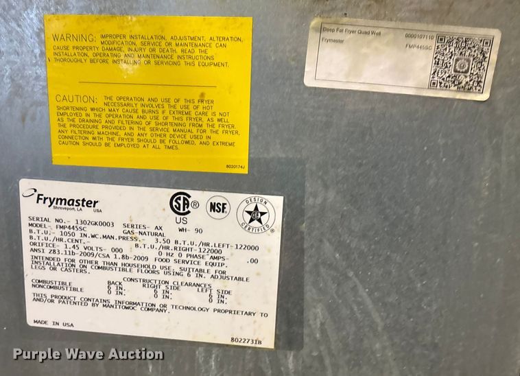 image for item EI5690 Frymaster FMP445SC fryer