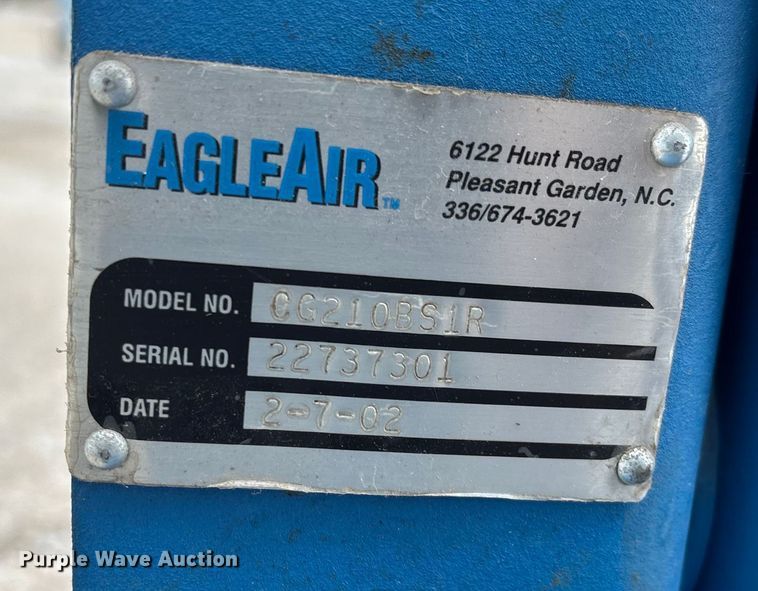 image for item EJ7782 Bauer life support compressor 