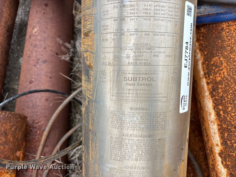 image for item EJ7784 Submersible pump and well casing