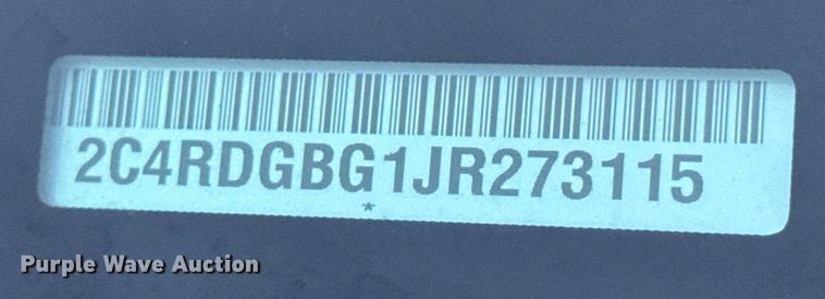 image for item EN0873 2018 Dodge Grand Caravan van