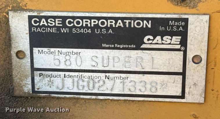 image for item EN0883 1999 Case 580 Super L Series 2 backhoe