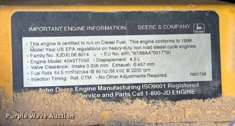 image for item EN0884 1999 John Deere 310SE backhoe