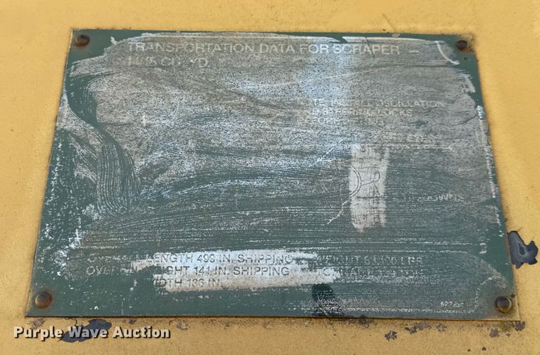 image for item EN0888 1985 Caterpillar 621B conventional scraper 