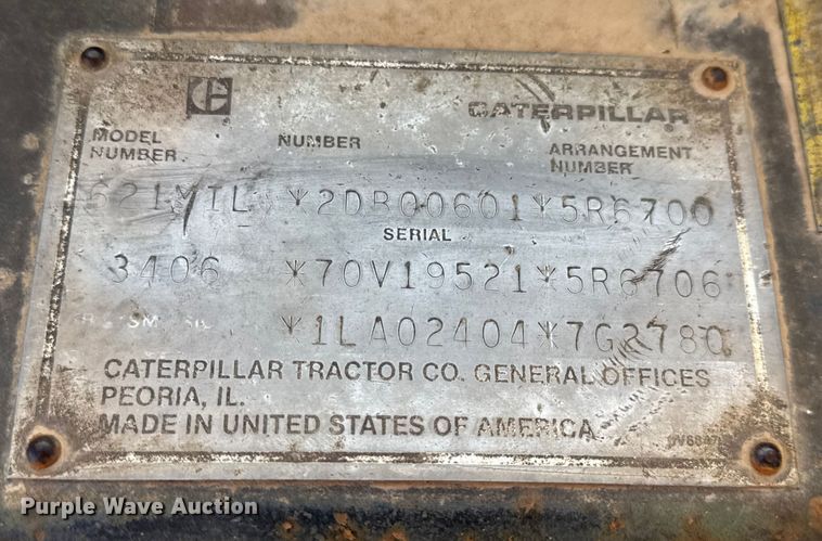 image for item EN0888 1985 Caterpillar 621B conventional scraper 