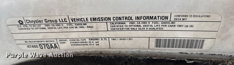 image for item EN0897 2014 RAM 1500 Ext. Cab pickup truck