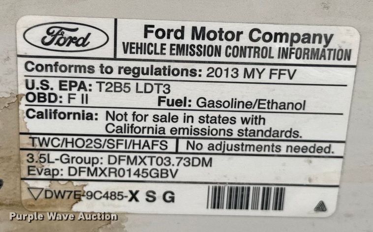 image for item EN3976 2013 Ford Explorer XLT SUV