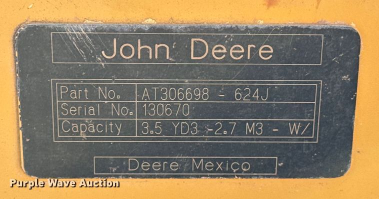 image for item EP2783 2005 John Deere 624J wheel loader